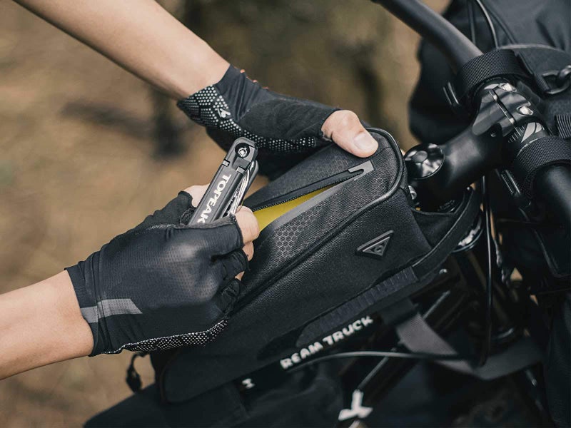 Topeak (TBP-TL1B) Toploader Top Tube / Head Tube 0.75 Liter Black Mount Bike Packing Bag - Image 5